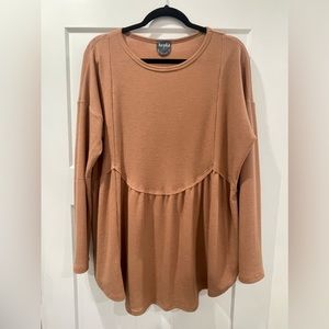 Arula Huxley Waffle Long Sleeve Top